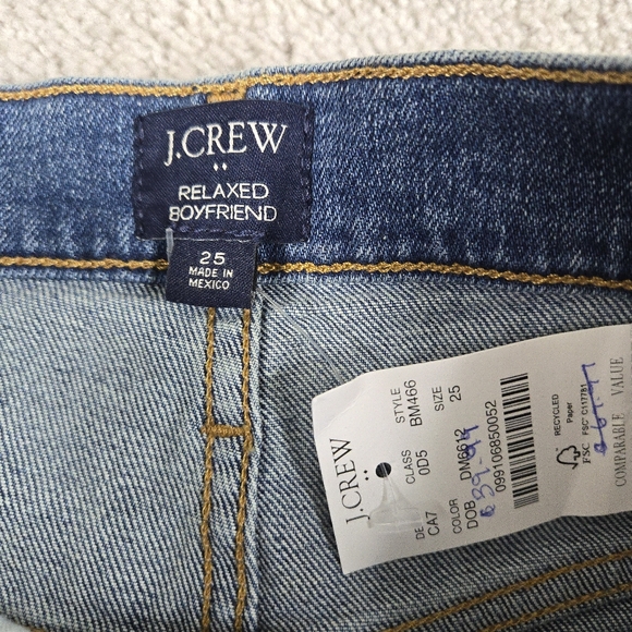 J. CREW Relaxed Fit Boyfriend Jeans Size 25 Straight Leg Ankle Stretchy READ DES - Picture 8 of 12